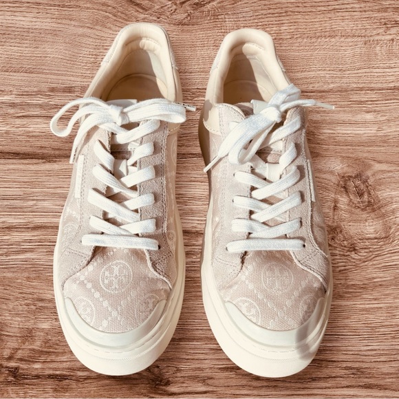 Tory Burch Shoes - Tory Burch T Monogram Ladybug Sneakers Birch New Cream  8.5